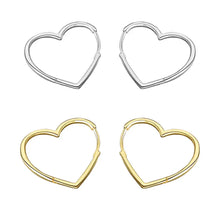 Load image into Gallery viewer, Medium Heart Hoop Earrings-Kiki Chic