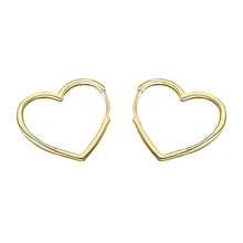 Load image into Gallery viewer, Medium Heart Hoop Earrings-Kiki Chic