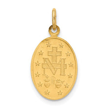 Load image into Gallery viewer, Medium Miraculous Medal Charm - 14K Yellow Gold