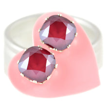 Load image into Gallery viewer, Merlot Cushion Bling Earrings -  JoJoLovesYou