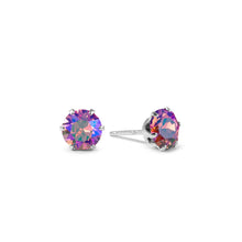Load image into Gallery viewer, Pink AB Micro Mini Bling Sterling Silver Stud Earrings - JoJoLovesYou