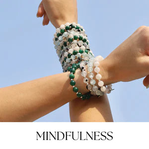 Mindfulness Collection- Light Blue Quartz Gemstone Bracelet