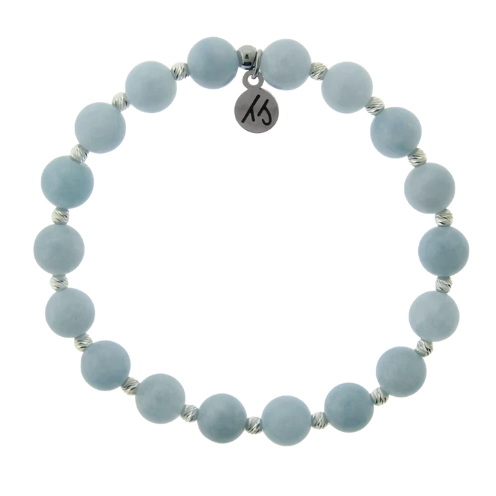 Mindfulness Collection- Light Blue Quartz Gemstone Bracelet