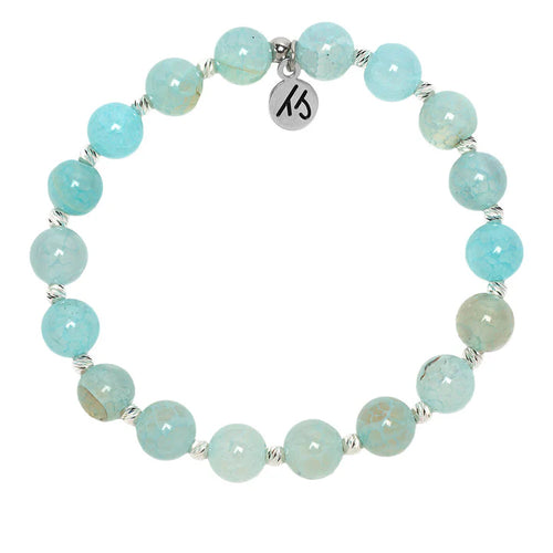 Aqua Fire Agate Mindfulness Bracelet - TJazelle