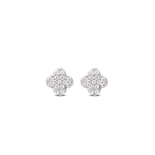 Load image into Gallery viewer, Mini Pave Clover Stud Earrings - Chloe &amp; Lois