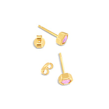 Load image into Gallery viewer, Mini Hex Stud Earrings in Angela Aura- Chloe and Lois