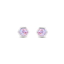 Load image into Gallery viewer, Mini Hex Stud Earrings in Angela Aura- Chloe and Lois