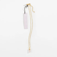 Load image into Gallery viewer, Rose Quartz Mini Pendulum Necklace