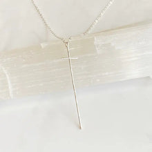 Load image into Gallery viewer, Modern Cross Necklace - Sterling Silver