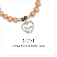 Load image into Gallery viewer, Mom Heart Charm Silver Bracelet- TJazelle