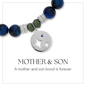 Mother and Son Silver Charm Bracelet - TJazelle