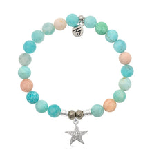 Load image into Gallery viewer, "CZ Starfish" Silver Charm Bracelet - TJazelle