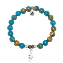 Load image into Gallery viewer, Music Note Silver Charm Bracelet - TJazelle
