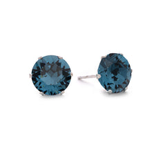 Load image into Gallery viewer, Navy Mini Bling Earrings