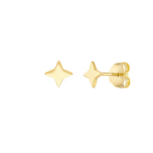 Load image into Gallery viewer, North Star Stud Earrings - 14K Yellow Gold