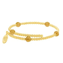 Load image into Gallery viewer, November Birthstone Gold-Filled Bead Wrap- By Wind &amp; Fire