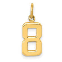 Load image into Gallery viewer, Number 8 On Singapore Chain - 14K Yellow Gold