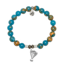 Load image into Gallery viewer, Thinking Of You Flowers Silver Charm Bracelet - TJazelle