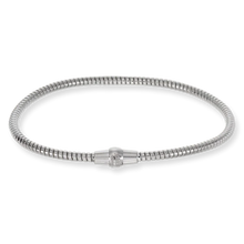 Load image into Gallery viewer, Silver 3mm Omega Magnetic Bracelet