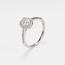 Load image into Gallery viewer, 1 Carat Oval Moissanite Engagement Ring - Sterling Silver