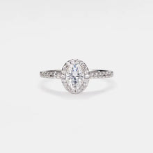 Load image into Gallery viewer, 1 Carat Oval Moissanite Engagement Ring - Sterling Silver
