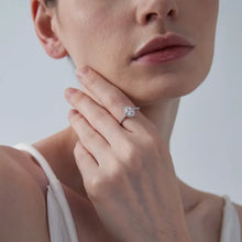 Load image into Gallery viewer, 1 Carat Oval Moissanite Engagement Ring - Sterling Silver