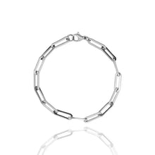 Load image into Gallery viewer, 7&quot; Paper Clip Chain Link Bracelet - Stainless Steel