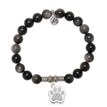 Load image into Gallery viewer, Paw CZ Silver Charm Bracelet - TJazelle