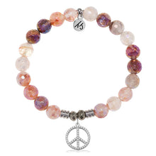 Load image into Gallery viewer, Peace CZ Silver Charm Bracelet - TJazelle