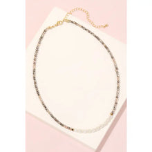 Load image into Gallery viewer, Pearl &amp; Faceted Beaded Choker Necklace