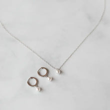 Load image into Gallery viewer, Pearl Dangle Charm Necklace - Gold Filled or Sterling Silver
