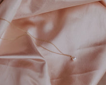 Load image into Gallery viewer, Pearl Dangle Charm Necklace - Gold Filled or Sterling Silver