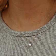 Load image into Gallery viewer, Pearl Dangle Charm Necklace - Gold Filled or Sterling Silver