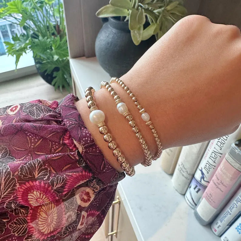 The Perfect Pearl Bracelet in Yellow Gold Filled - Our Whole Heart