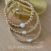 Load image into Gallery viewer, The Perfect Pearl Bracelet in Yellow Gold Filled - Our Whole Heart