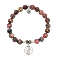 Load image into Gallery viewer, "Cherry Blossom" Silver Charm Bracelet - TJazelle