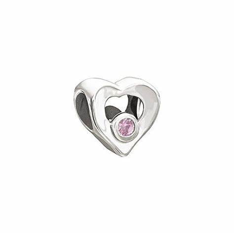 Pink CZ Heart Bead - Chamilia