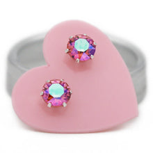 Load image into Gallery viewer, Pink AB Ultra Mini Bling Earrings - JoJoLovesYou