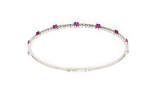 Load image into Gallery viewer, Ruby &amp; Diamond Flex Bangle Bracelet - 14K Yellow Gold