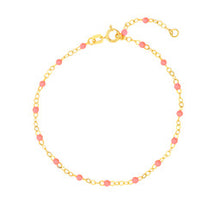 Load image into Gallery viewer, Baby Pink Enamel Bead Piatto Bracelet