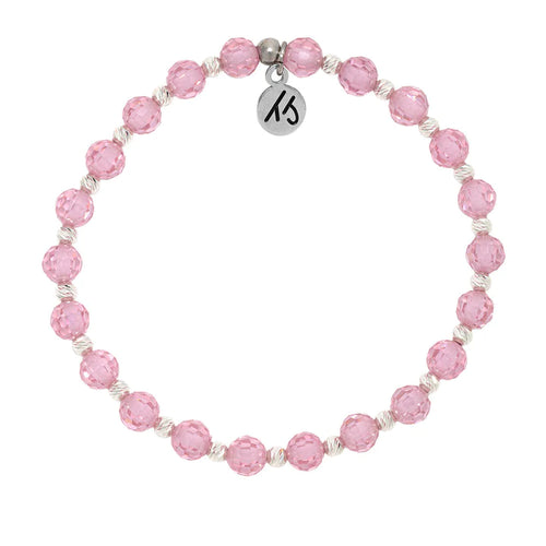 Pink CZ Crystal Mindfulness Bracelet - TJazelle