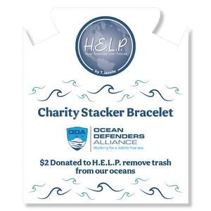 Ocean Defenders Alliance Stacker: Pink Crystal and Shells Bracelet