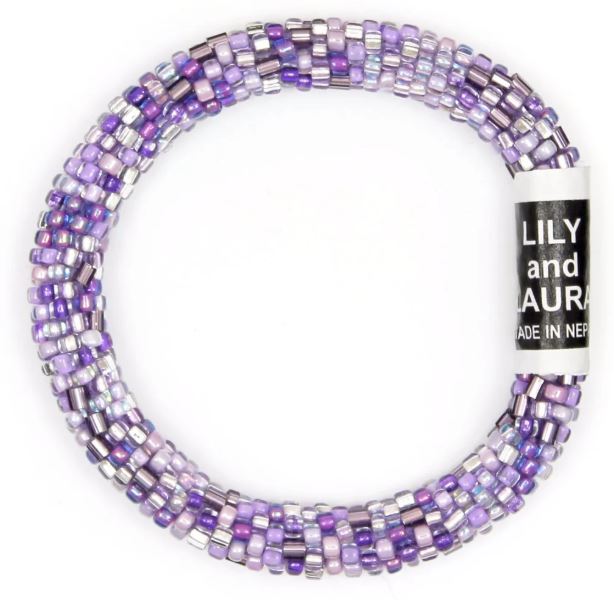 Kid's Size - Mini Please Me Purple Roll On Bracelet- Lily and Laura
