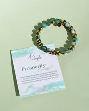 Load image into Gallery viewer, "Prosperity" Green &amp; Gold Stacker Bracelet - TJazelle Limited Edition