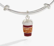 Load image into Gallery viewer, "Pumpkin Spice Cup" Charm Bangle Bracelet - Alex and Ani