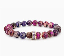 Load image into Gallery viewer, Pink/Purple Bellissima Gemstone Stretch Bracelet