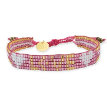 Load image into Gallery viewer, Seed Bead Love with Hearts Bracelet - Quartz