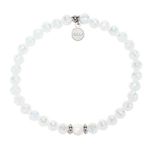 Load image into Gallery viewer, White Crystal Radiance Cradles to Crayons Bracelet - TJazelle HELP Collection