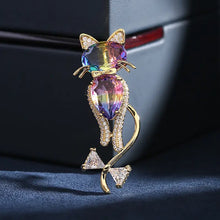 Load image into Gallery viewer, Rainbow Color Gemstone Brooch