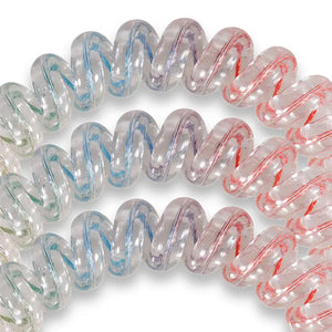 Rainbow Rope - Large Spiral Hair Coils, Hair Ties, 3-pack